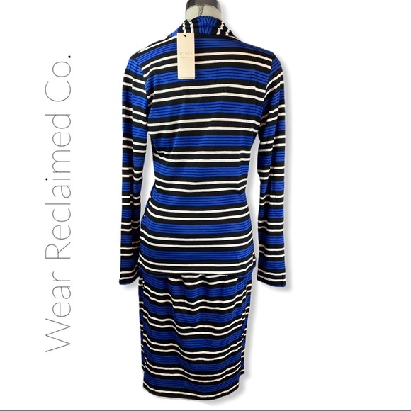 NWT - PRESS Blue Striped 2 Piece Skirt & Top Set - Picture 2 of 12